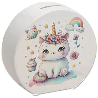 speecheese Spardose Einhorn-Katze Aquarell Spardose