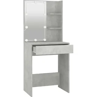 vidaXL Schminktisch mit LED Betongrau 60x40x140 cm