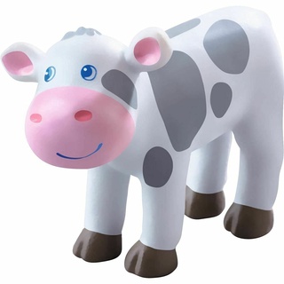 HABA Little Friends Kälbchen - Kuh-Spielfigur für Kinder ab 3 Jahren - Baby Bauernhoftiere für kreatives Rollenspiel - aus robustem Kunststoff - 1302985001