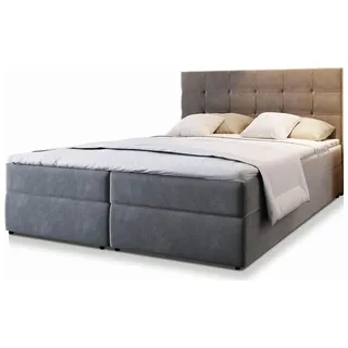 masseno Boxspringbett GLOS 140 x 200 cm Grau