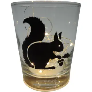 Licht-Idee Teelicht Eichhörnchen 8 cm schwarz