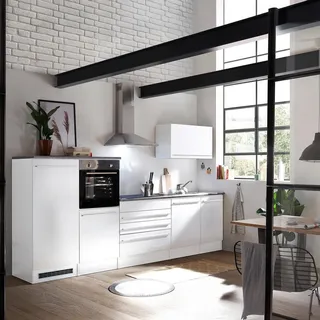 BASIC by Balculina  Küchenzeile Jazz 320 cm weiß hochglanz