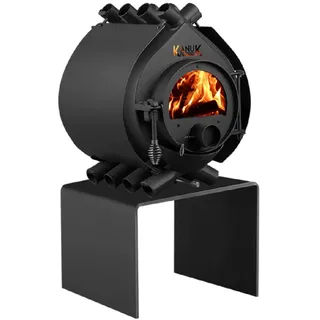Kanuk Kaminofen Kanuk® Original 7 kW - Seitenverkleidung Pure - Untergestell Modi Art, 6,7 kW schwarz