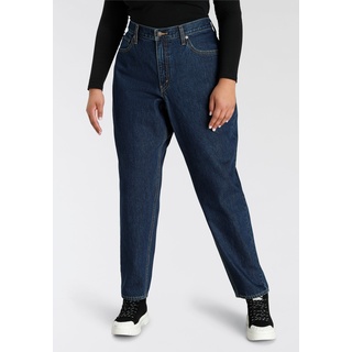 Mom-Jeans LEVI'S PLUS "PLUS 80S MOM JEAN" Gr. 16 (46), Länge 32, blau (dark indigo) Damen Jeans Mom