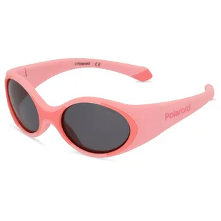Polaroid PLD 8037/S Kinder-Sonnenbrille Vollrand Oval Kunststoff-Gestell, Pink
