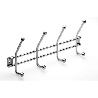 Hettich Garderobenleiste 4 Haken 35,5 x 16,0 x 6,0 cm Silber
