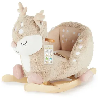 BIECO Schaukeltier Bieco Plüsch Schaukeltier Reh, 60 cm Kinder beige|rosa