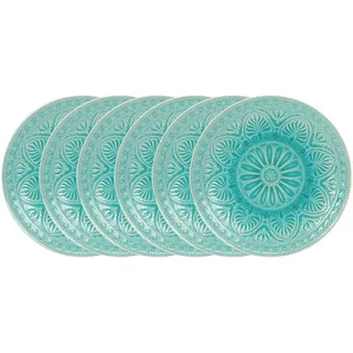 Butlers Teller, Türkis, Keramik, 14x1x14 cm, Essen & Trinken, Geschirr, Teller, Speiseteller