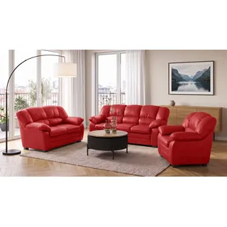 Cotta Couch Baumwolle/Polyester 2-Sitzer + 2,5-Sitzer Rot