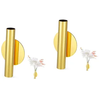 BESPORTBLE 2stücke Wandvase Gold Wandpflanzer Für Blumen Wandblumenvase Für Innendekoration Blumenhalter Für Pflanzen Wanddeko Für Zuhause Stilvolle Wanddekoration Für Pflanzenliebhaber