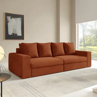 petits-meubles Schlafsofa 3-Sitzer Ziegelrot