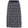 Strickrock Damen Faltenröcke Grafik-Muster Schwarz/Weiß 23