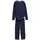 Basic Pyjama-Set blau Uni 40