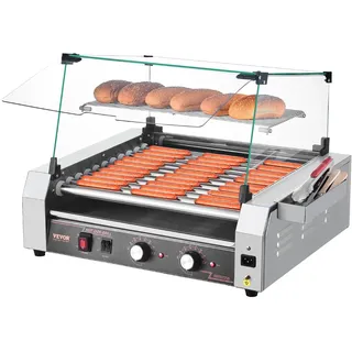 Vevor Hot Dogs Elektrogrill Rollengrill Würstchengrill Brötchenwärmer 2200W