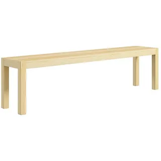 MC Star Sitzbank 3-Sitzer robuste Holzbank im Landhausstil Küchenbank bis 330 kg (Kiefernholz in Naturfarbe für Esszimmer & Garten) beige