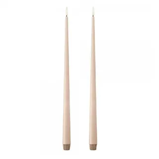 ester & erik LED-Kerze LED Spitzkerze Taper Candle Ice Latte (40cm) (2-teilig)