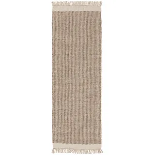 benuta pure Wollteppich Läufer für Flur Kim Beige 80x250 cm - Naturfaserteppich aus Wolle