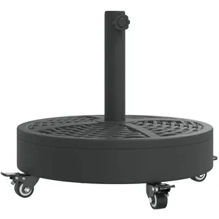 vidaXL Schirmständer mit Rollen 27 kg Schwarz