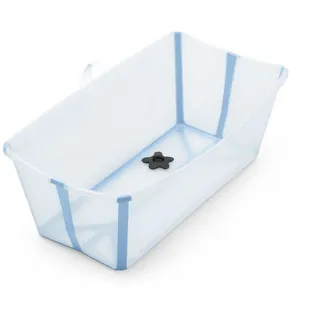 Stokke Flexi Bath® Transparent Ocean Blue mit hitzeempfindlichem Stöpsel, Blau