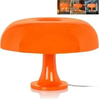 Pilzlampe, Orangefarbene Pilz-tischlampe, Usb-led-pilz-nachttischlampe, 3 Farbtemperaturen