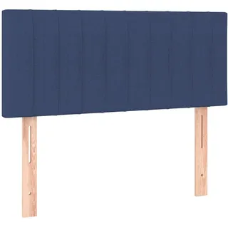 vidaXL Kopfteil, Bettkopfteil mit Holzbeinen, Höhenverstellbar Polsterkopfteil für Bett, Betthaupt Bettzubehör Schlafzimmer, Blau 80x5x78/88cm Stoff
