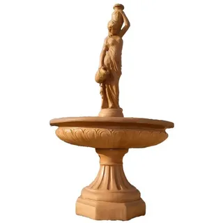 Xlmoebel Gartenbrunnen Eleganter Steinbrunnen für Garten und Teich, (Artikel NEPTUN ALLENA), Hergestellt in Europa braun