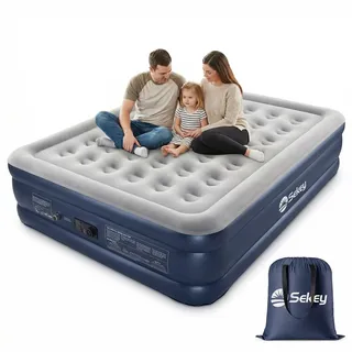 Sekey Luftbett mit Pumpe, Gästebett stabil | schnell aufblasbar | platzsparend