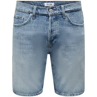 ONLY & SONS Jeans-Shorts "Edge" in Blau - XL