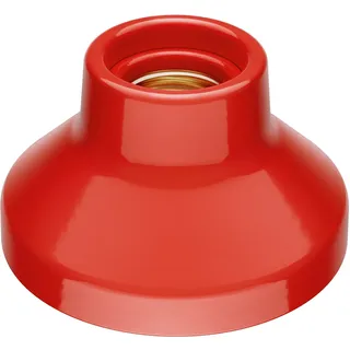 ledscom.de Deckenleuchte/Lampenfassung ELEKTRA, Porzellan, rot glänzend, 1x E27 max. 300W