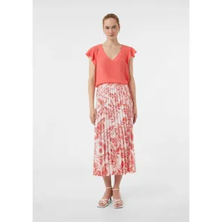 Comma, Midirock Satin Plisseefalten Pink 44