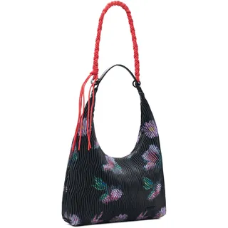 DESIGUAL Xenon Samara Schultertasche Polyurethan Grün/Rosa/Schwarz/Weiß
