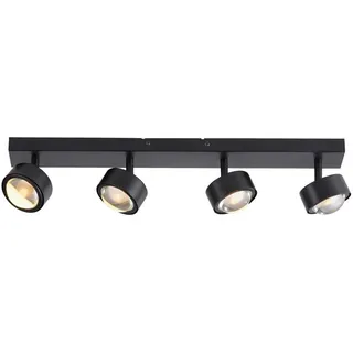 Schöner Wohnen Kulu 4-flammig schwarz Aluminium, Kunststoff, Metall