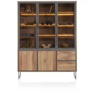 Henders & Hazel Trapani Buffetschrank mit LED Mango Funier/Metallgestell - Graphit