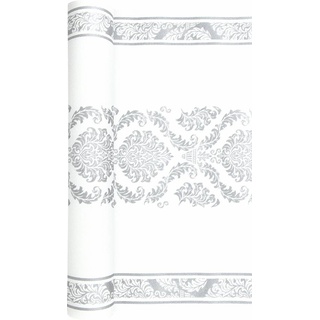 Tischläufer Elegant 490 x 40 cm Papier Silber