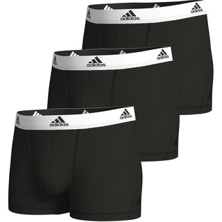 adidas Herren Multipack (3pk) und Active Flex Cotton Trunk Boxershort (6 Pack) Unterwäsche, Black 2, M