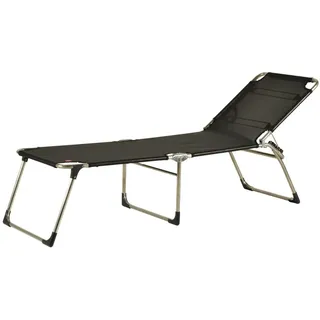 Fiam Amigo Fourty Plus Dreibeinliege 190 x 58 x 42 cm schwarz klappbar