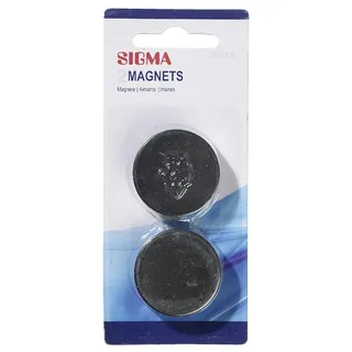 SIGMA Magnete, Polystyren, Ø 3,8 cm, schwarz, 2 Stück