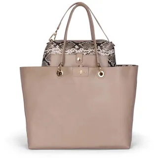 U.S.POLO ASSN. - Shopper Tasche aus polyurethan, helltaupe (36 X 15 X 29 cm) - Einheitsgröße