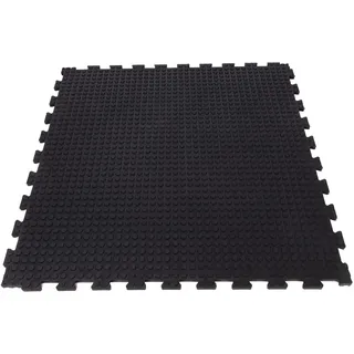 KARAT Gummi-Stallmatte für Pferde, Stallbedarf für Viehhaltung, Gummimatten Boden, Puzzlesystem (100 x 100 x 1,8 cm)
