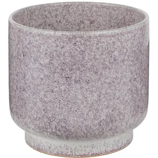 BUTLERS Übertopf ø20 x H18 cm Dolomit - Speckle - | Farbe Violett - Pflanzentopf für Balkon & Terrasse - Blumenkübel für Zimmerpflanzen - Gesprenkelte Oberflächenstruktur