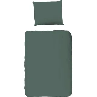 Bettwäsche »  Uni«, (2 tlg.), 100% Baumwolle, 68590257-0 oliv/olivgrün/grün B/L: 100 cm x 135 cm (1 St.)