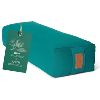 #DoYourYoga Yogakissen Yoga Bolster Paravati, gefüllt mit Bio-Dinkelspelz,Yogakissen 67x22x13cm grün