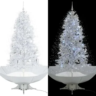 vidaXL Schneiender Weihnachtsbaum mit Schirmfu? Wei? 190 cm