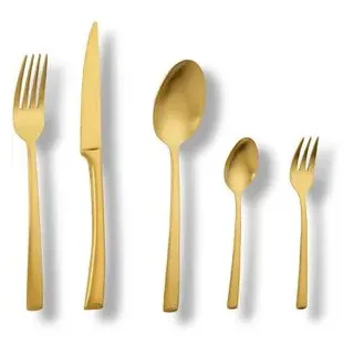 Echtwerk Besteck-Set Avelino, Besteckkasten, Edelstahl 18/10, für 6 Personen, gold matt, 30-teilig