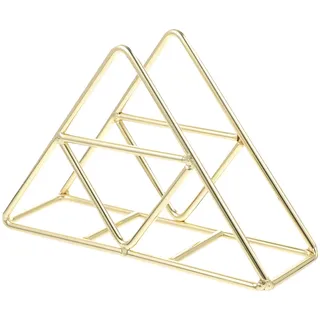 Goldenes Dreieck Serviettenhalter Luxus Retro Serviettenhalter Papier Metall Eisen Serviettenständer Freistehende Flache Tissue Spender Veranstalter für