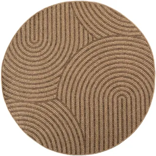 Ayyildiz Timber 1401 Outdoor-Teppich Ø 120 cm Beige