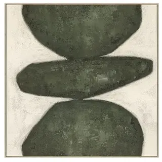 DRW Abstraktes Bild, schwarz-weiß, 100 x 100 x 3,8 cm