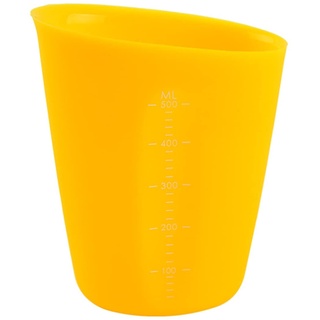 Juice Cup Home Kitchen Silikon-Messbecher Transparenter Messbecher zum Backen und Kochen Gelb 250ml 250 ml
