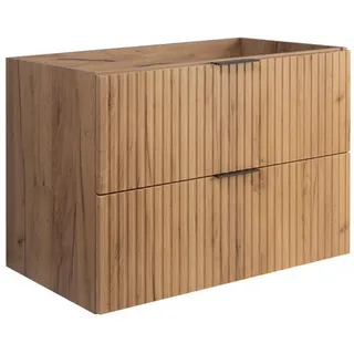 Rodan Waschbeckenunterschrank 2 Schubladen 80 x 57 x 46 cm Braun