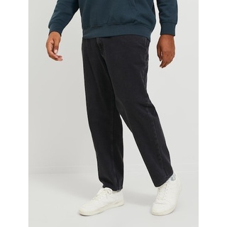 Loose-fit-Jeans JACK & JONES PLUSSIZE "JJICHRIS JJORIGNIAL MF 912 NOOS PLS" Gr. 42, Länge 34, schwarz (black denim) Herren Jeans Loose Fit